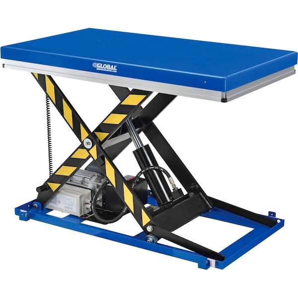 Global Industrial Power Scissor Lift Table, Hand & Foot Control, 48 x 36, 2200 Lb Capacity 989034 - main